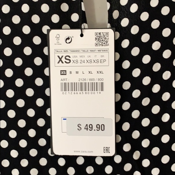 NWT Zara Polka Dot Top - Picture 6 of 6